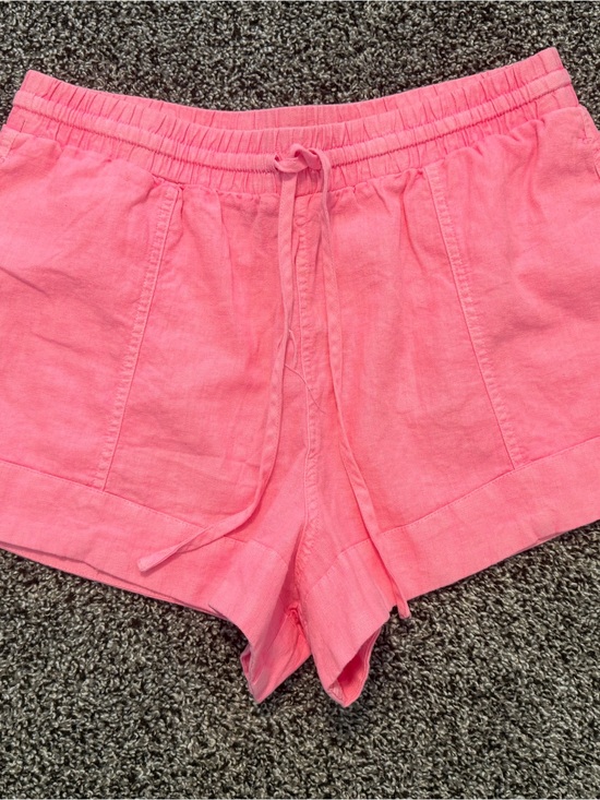 Universal Thread Pants - Women's Hot Pink Drawstring Linen-Blend Shorts NWT